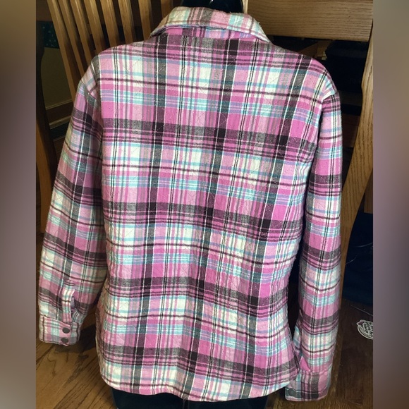 CE SCHMIDT WORKWEAR FOR WOMEN PINK QUILTED FLANNEL SHIRT JACKET SZ. M - Picture 7 of 9